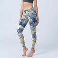Buddha Stones Ocean Waves Pattern Print Gym Leggings Women's Yoga Pants