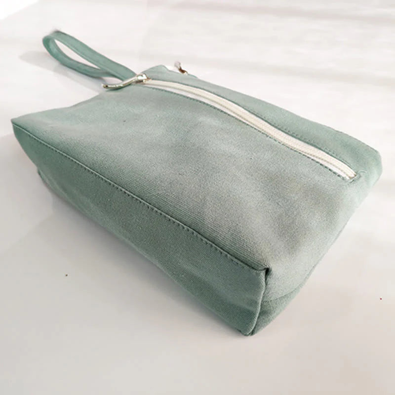 Buddha Stones Small Flower Plum Cherry Crane Peach Blossom Embroidery Canvas Wallet Shopping Purse