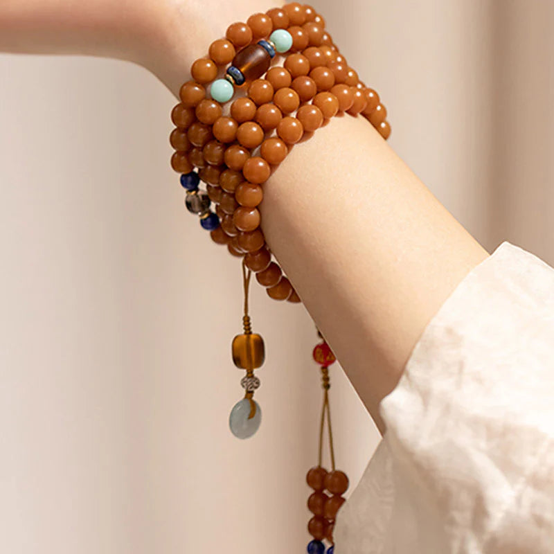 Buddha Stones 108 Beads Bodhi Seed Blessing Meditation Bracelet Mala