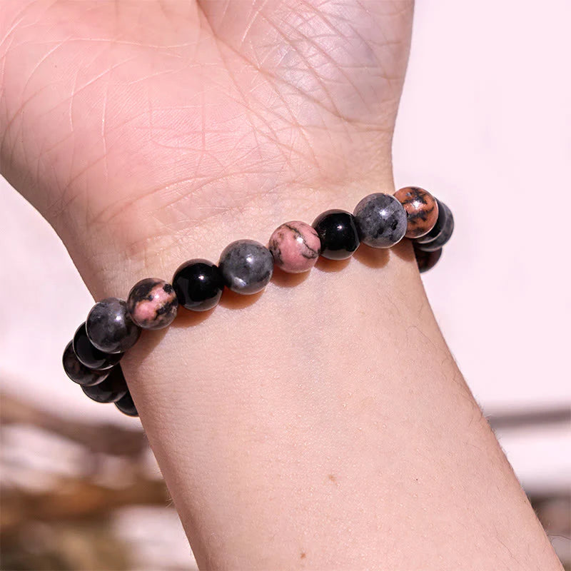 Buddha Stone Various Crystals Malachite Lazurite Lapis Lazuli Hemimorphite Calmness Bracelet