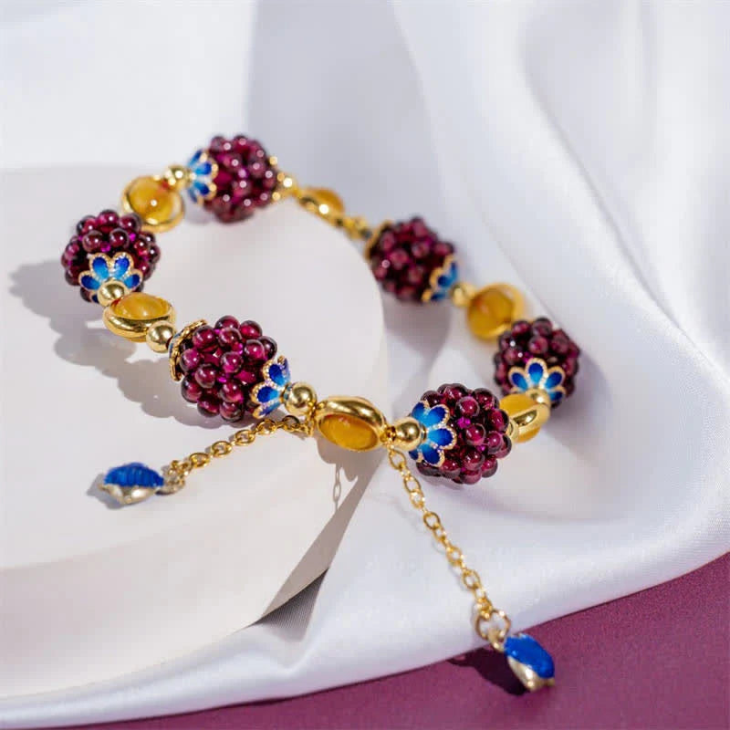 Buddha Stones Tibetan Garnet Calm Bracelet