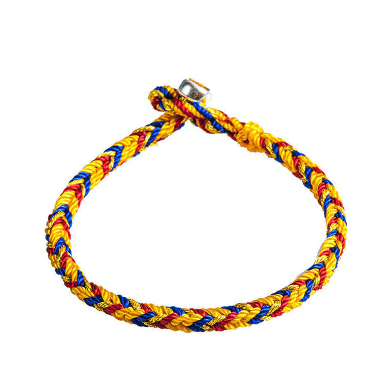 Buddha Stones May you be safe and sound all year round Lucky Multicolored Bracelet