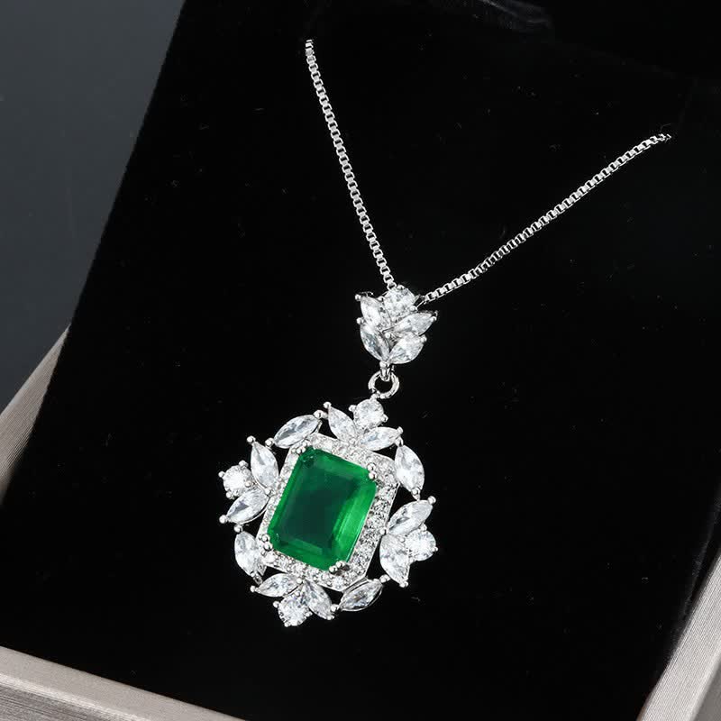 Buddha Stones Emerald Crystal Red Corundum Confidence Courage Ring Earrings Necklace Pendant