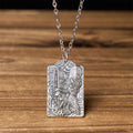 Buddha Stones Copper Black White Impermanence Pattern Balance Pendant Necklace