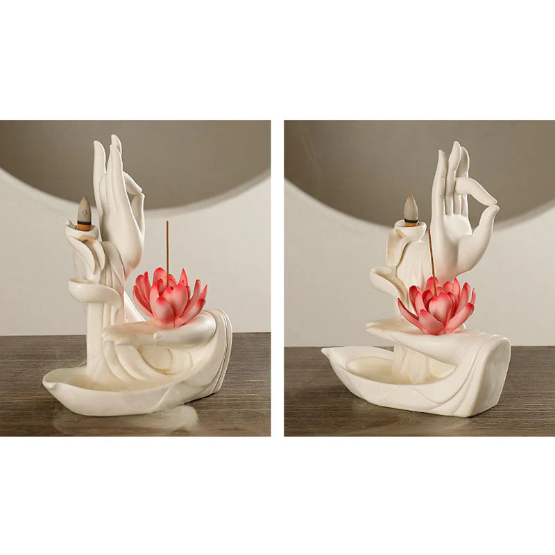 Buddha StonesTibetan Lotus Blessing Incense Burner Decoration (Extra 30% Off | USE CODE: FS30)