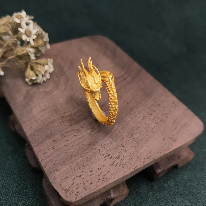 FREE Today: Protection Dragon Strength Adjustable Copper Ring