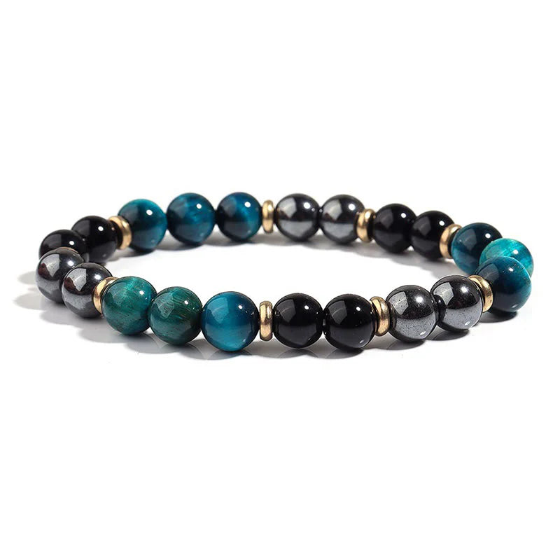 Buddha Stones Natural Blue Tiger Eye Beads Balance Bracelet