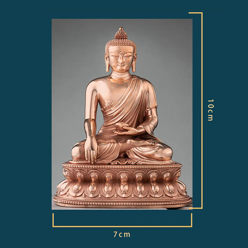 Buddha Stones Gautama Shakyamuni Buddha Figurine Serenity Copper Statue Home Decoration