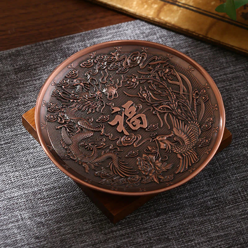 Buddha Stones Lotus Dragon Phoenix Eight Auspicious Symbols Zinc Alloy Incense Stick Holder Healing Incense Burner Decoration