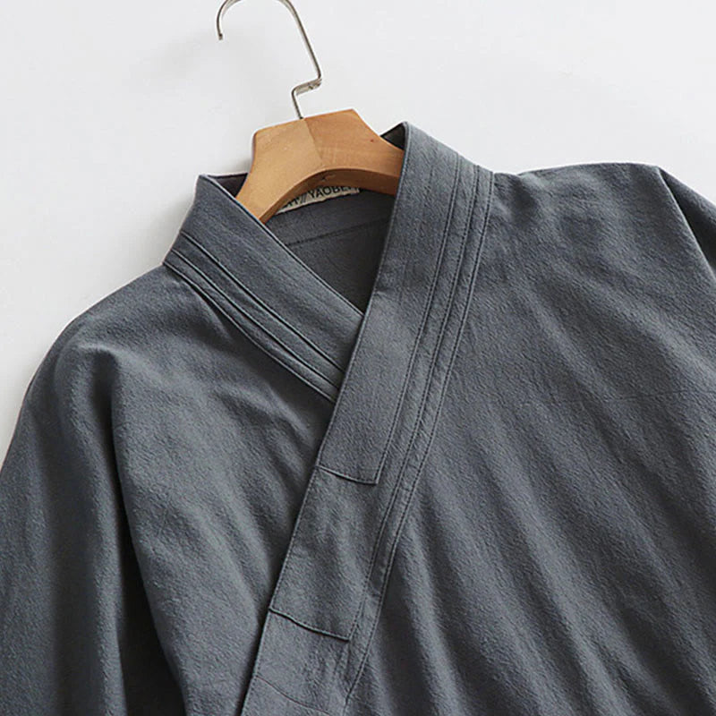 Buddha Stones Wudang Traditional Tai Chi Ceremony Long Wide Sleeve Men's Taoist Long Robe