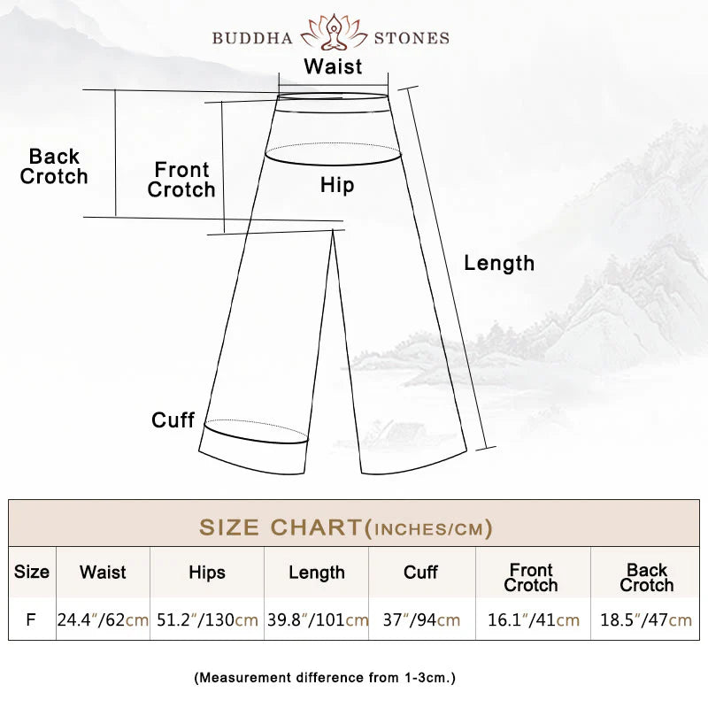 Buddha Stones Frog-Button Sleeveless Cami Midi Dress Ramie Linen Wide Leg Pants With Pockets