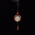 Buddha Stones Red Sandalwood Ebony Wood Green Sandalwood Luminous Lucky Bead Gourd Peace Key Chain