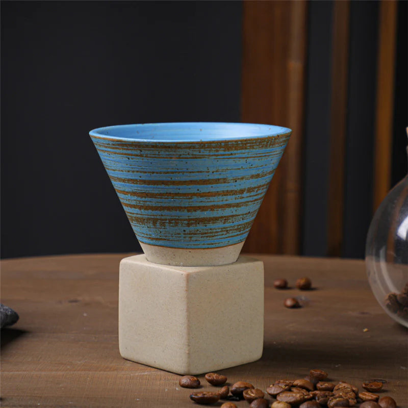 Buddha Stones Vintage Gradient Ceramic Coffee Mug Tea Latte Espresso Coffee Cup With Base 200ml
