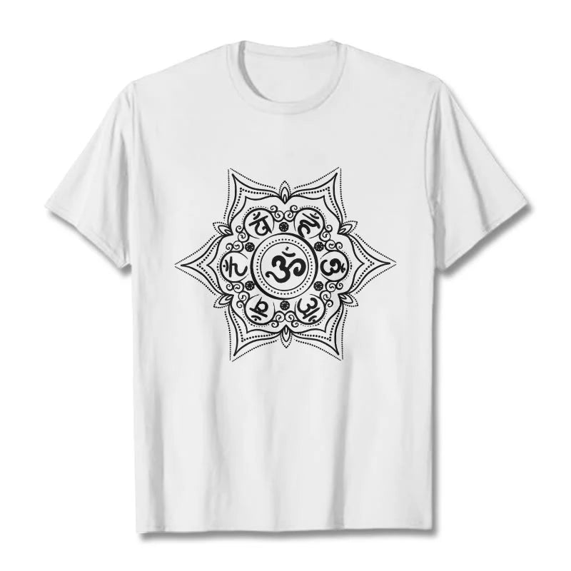 Buddha Stones Mandala Om Mani Padme Hum Tee T-shirt