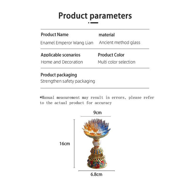 Buddha Stones Lotus Liuli Glass Eight Auspicious Symbols Base Enlightenment Home Decoration