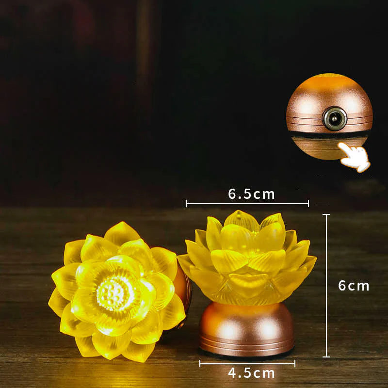 Buddha Stones Lotus Liuli Glass Copper New Begining Home Decoration