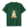 Buddha Stones Golden Meditation Buddha With Golden Aura Tee T-shirt
