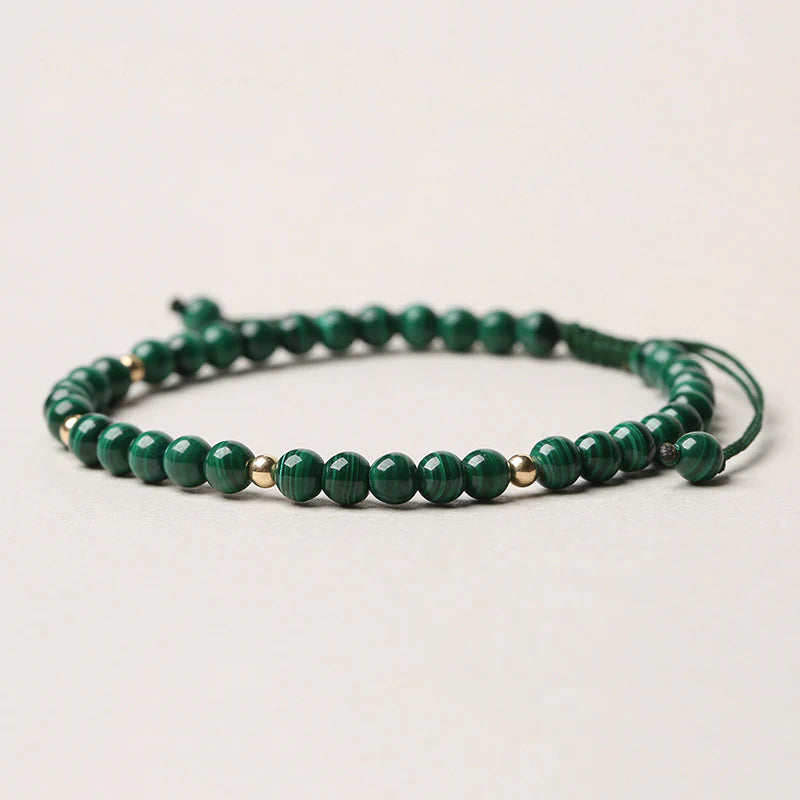 Buddha Stones Natural Malachite Protection Calmness String Bracelet