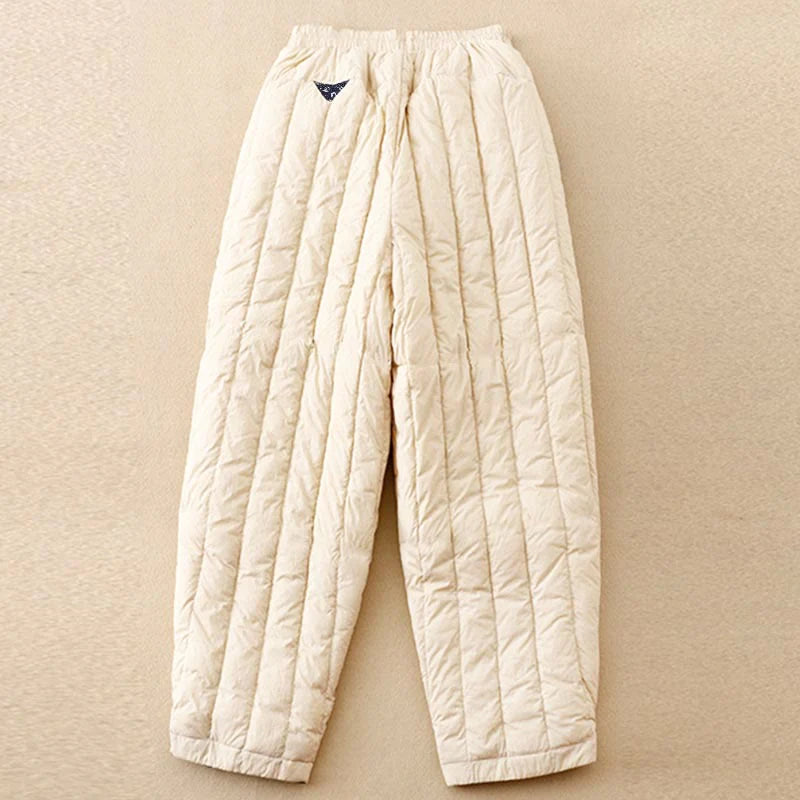 Buddha Stones Women's Winter Thermal Patchwork Pants With Pockets