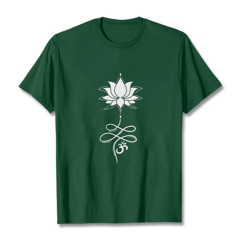 Buddha Stones Lotus OM Sanskrit Tee T-shirt