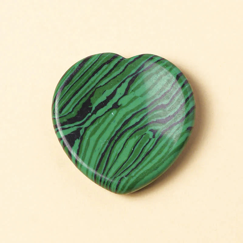 FREE Today: Positive and Motivation Heart Worry Stone Opal Rose Quartz Crystal Decor 4*4*0.7cm