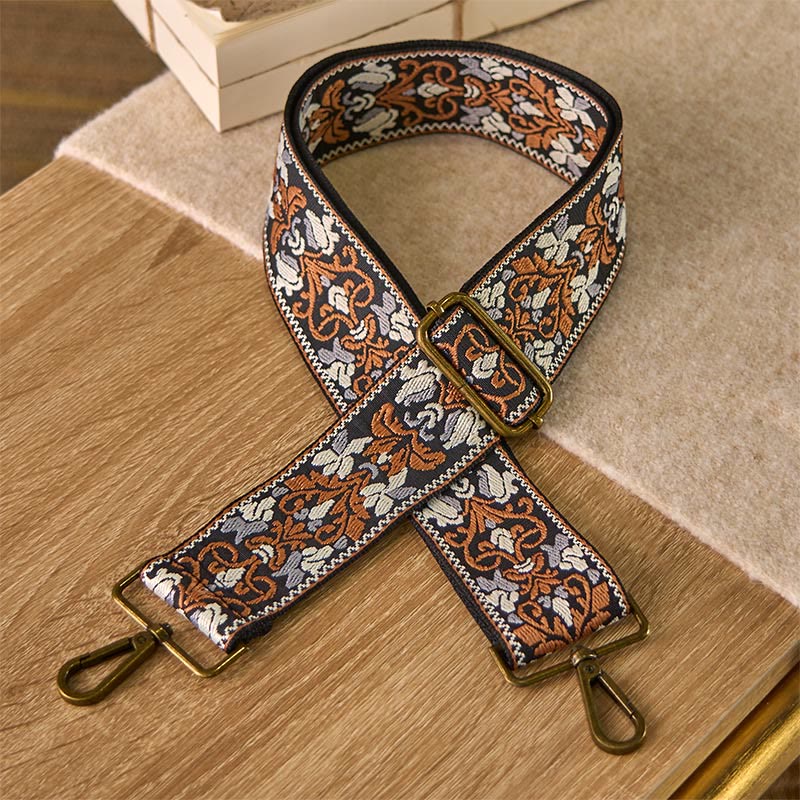 Buddha Stones Bohemian Brown Flower Vine Adjustable Handbags Crossbody Shoulder Bag Straps Replacement