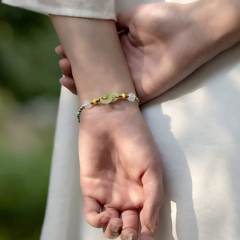 Buddha Stones Braided Rope Peace Buckle Love Calm Bracelet