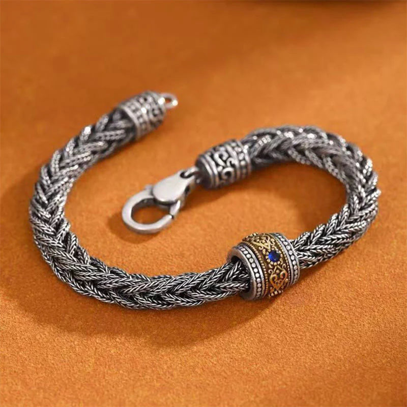 Buddha Stones Tibetan Twisted Design Copper Wealth Buckle Rotatable Bracelet (Extra 35% Off | USE CODE: FS35)