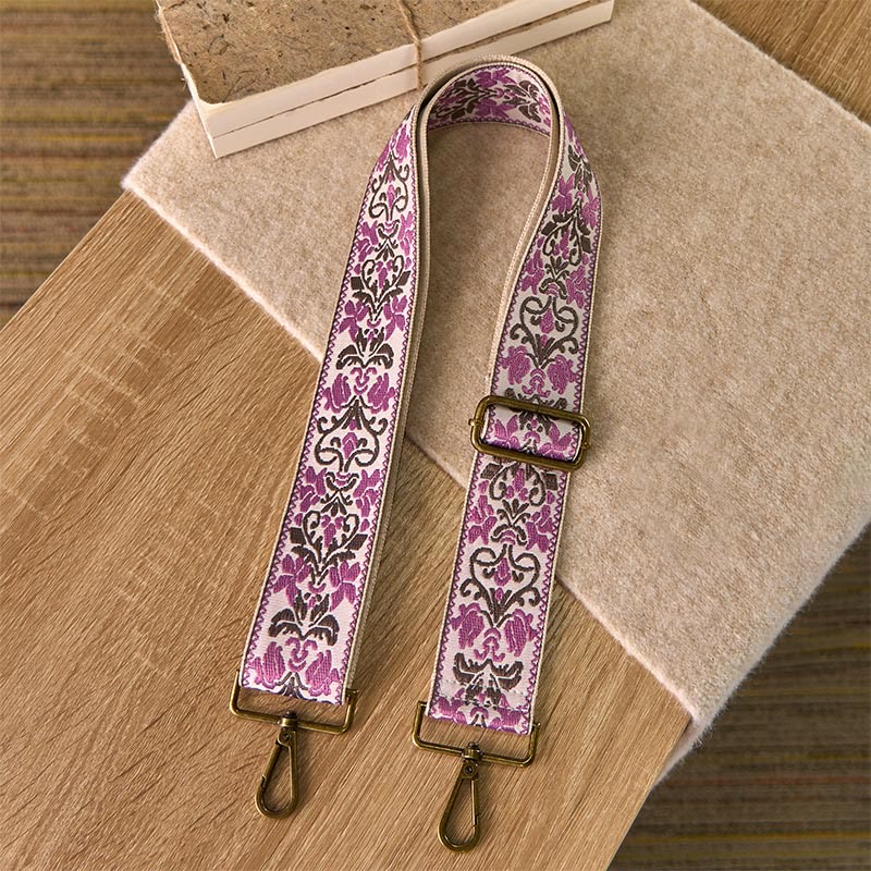 Buddha Stones Bohemian Flower Geometric Embroidery Adjustable Handbags Crossbody Shoulder Bag Purse Straps Replacement