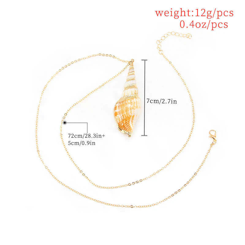 Buddha Stones Natural Shankha Conch Shell Seashell Lucky Necklace Pendant