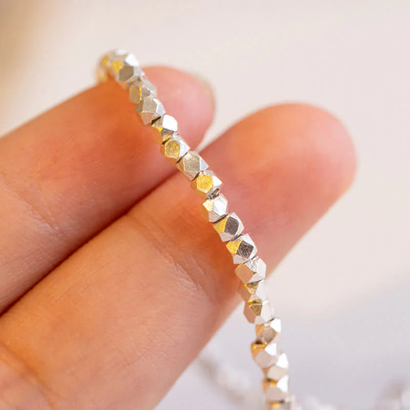 Buddha Stones 925 Sterling Silver Beaded Blessing Ring (Extra 35% Off | USE CODE: FS35)
