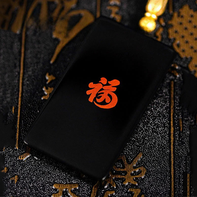 Buddha Stones Chinese Zodiac Natal Buddha Fu Character Lacquer Craft Sandalwood Pendant Necklace