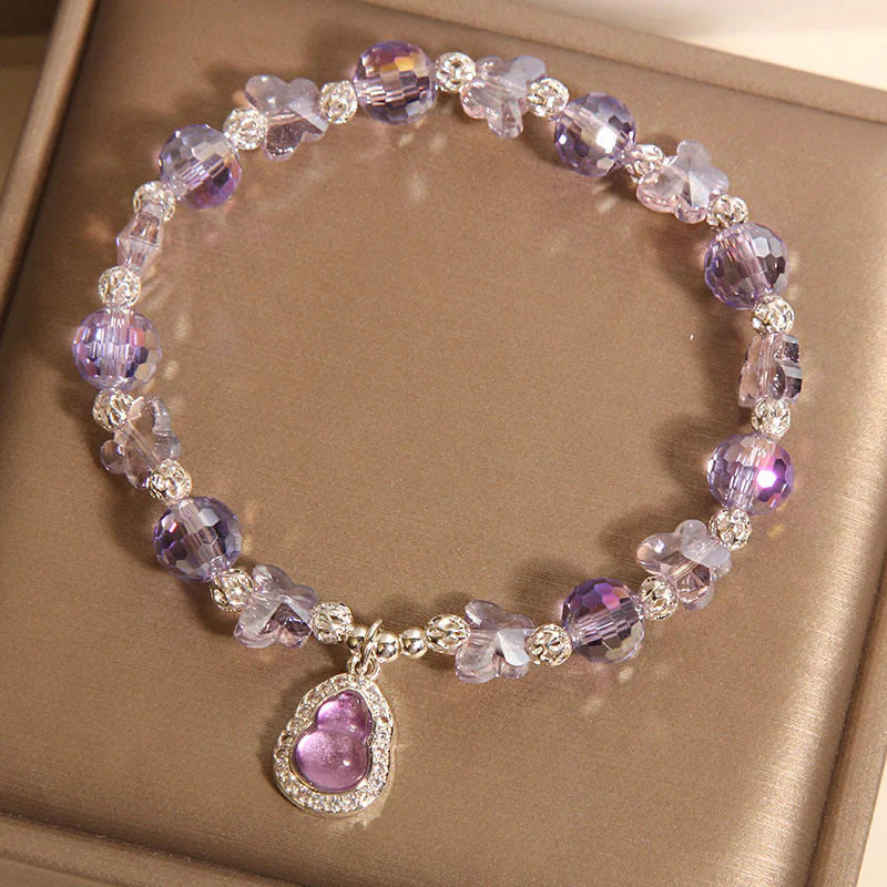 Buddha Stones Butterfly Gourd Amethyst Citrine Labradorite Balance Bracelet