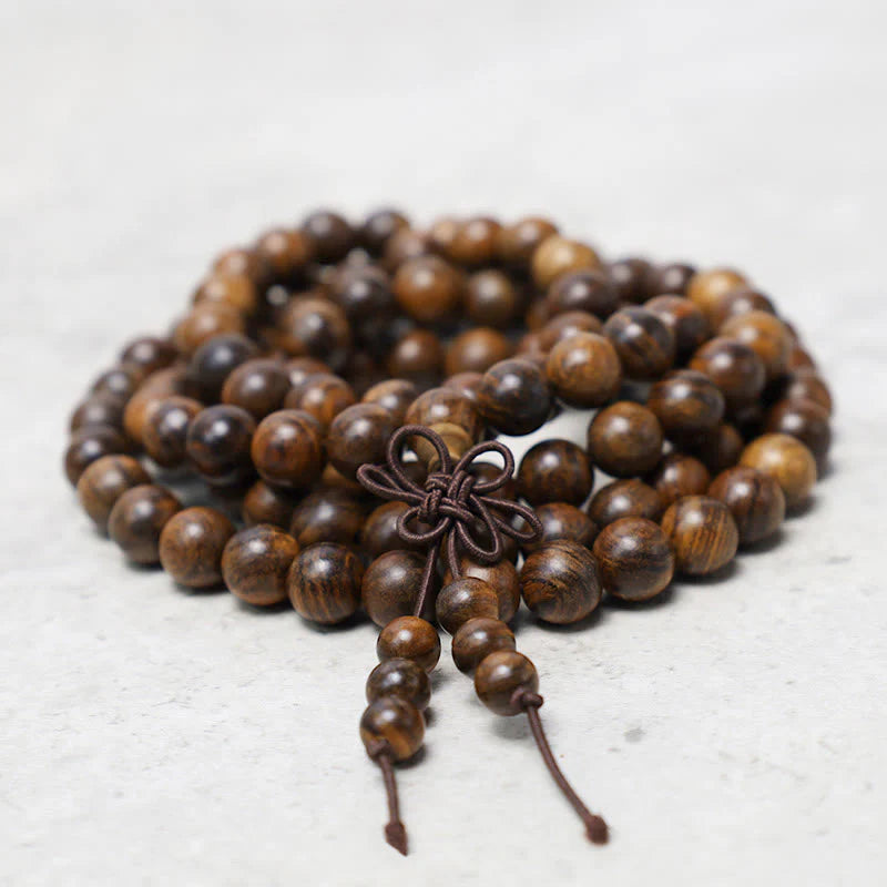 Buddha Stones 108 Mala Beads Bracelet Prayer Meditation Sandalwood Elastic