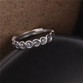Buddha Stones 925 Sterling Silver Auspicious Clouds Engraved Ring