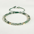 Buddha Stones Moss Agate Lucky Balance Bracelet