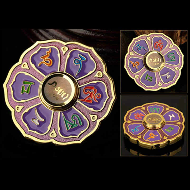 Buddha Stones Six True Words Fidget Spinner Blessing Finger Hand Spinner Decoration (Extra 30% Off | USE CODE: FS30)