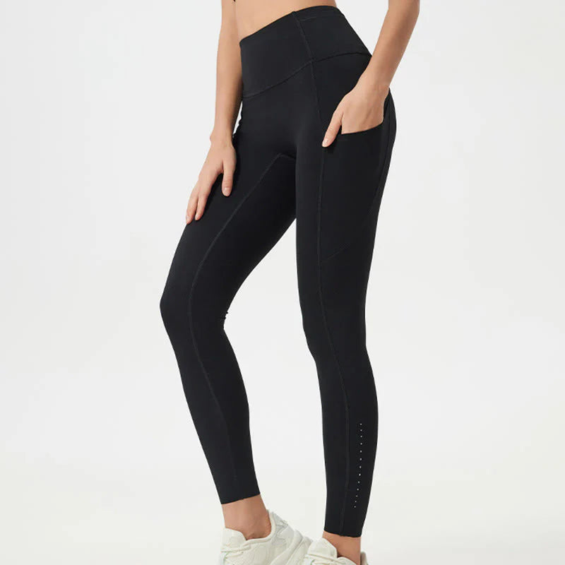 Buddha Stone Solid Color High Waist Sports Fitness Leggings Women's Yoga Pants