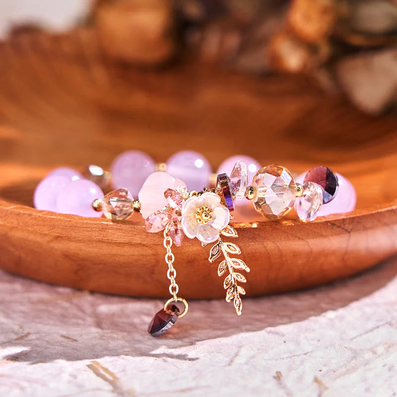 Buddha Stones Blue Crystal Amethyst Sun Stone Green Aventurine Healing Bracelet