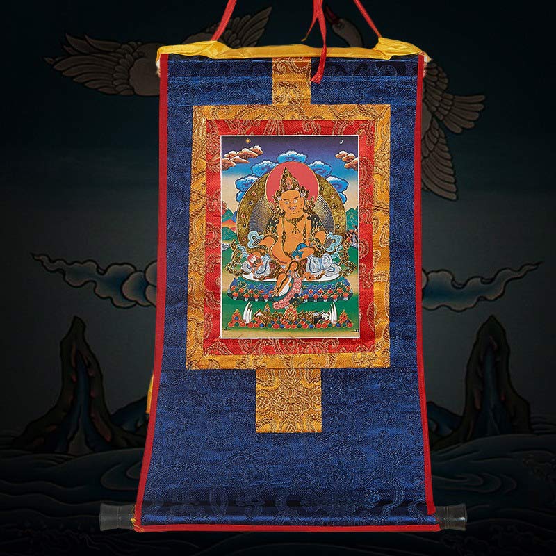 Buddha Stones Tibetan Framed Thangka Blessing Protection Decoration (Extra 30% Off | USE CODE: FS30)