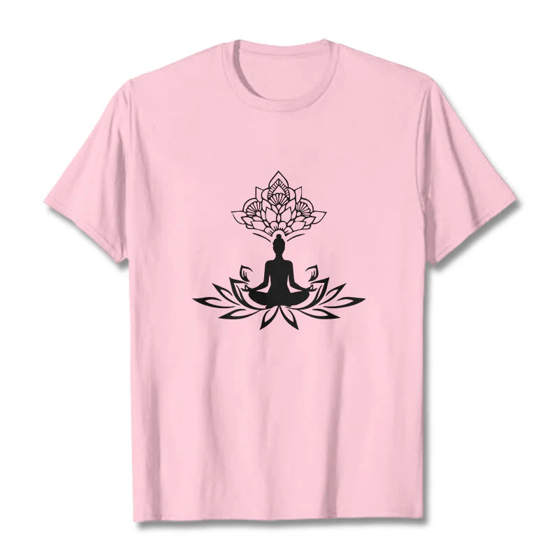 Buddha Stones Lotus Flower Meditation Buddha Tee T-shirt