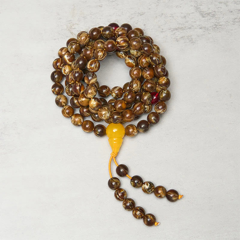 FREE Today: Fortune and Protection 108 Beads Multicolored Amber Gourd Charm Mala