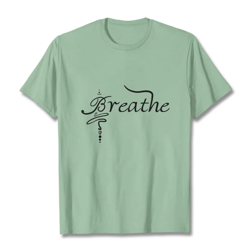 Buddha Stones Breathe Word Tee T-shirt