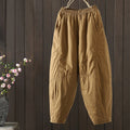 Buddha Stones Plain Warm Women's Harem Pants With Pockets