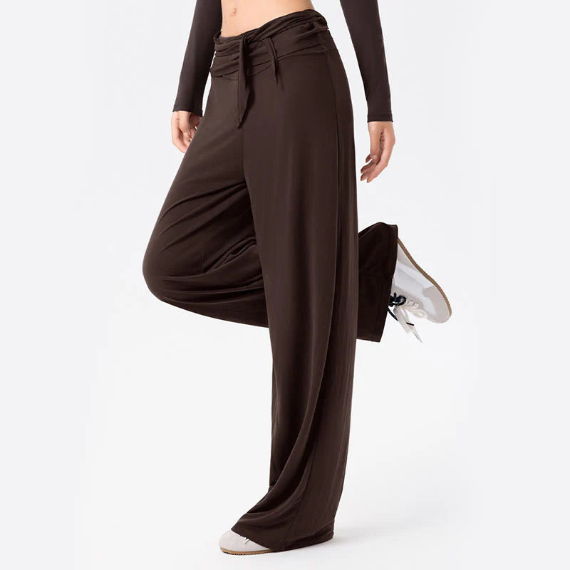 Buddha Stones Casual Lace-up Breathable Sports Women's Wide Leg Pants