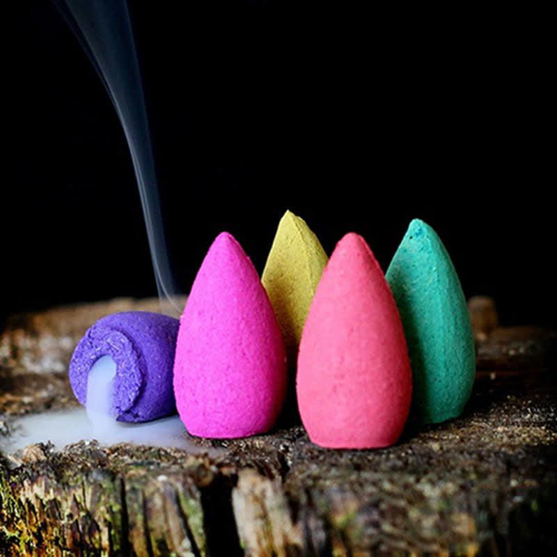 Buddha Stones Cute Owl Ceramic Backflow Smoke Fountain Meditation Healing Incense Burner Decoration