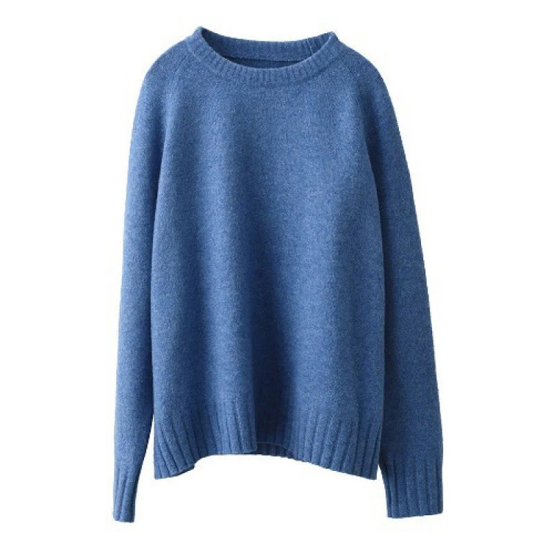 Buddha Stones Winter Crew Neck Warm Long Sleeve Women's Cotton Knitted Sweater