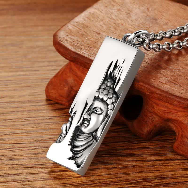 Buddha Stones Tathagata Buddha Strength Protection Amulet Lucky Vintage Style Pendant Necklace
