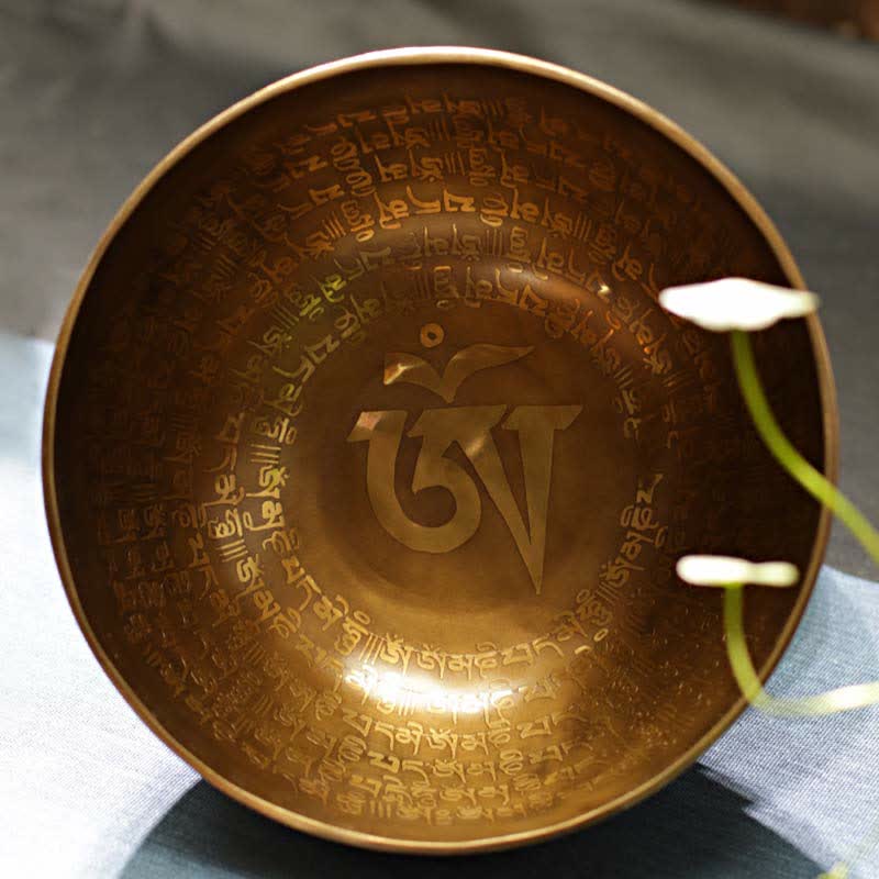 Buddha Stones Sutra Singing Bowl Handcrafted for Healing and Meditation Positive Energy Sound Bowl Set