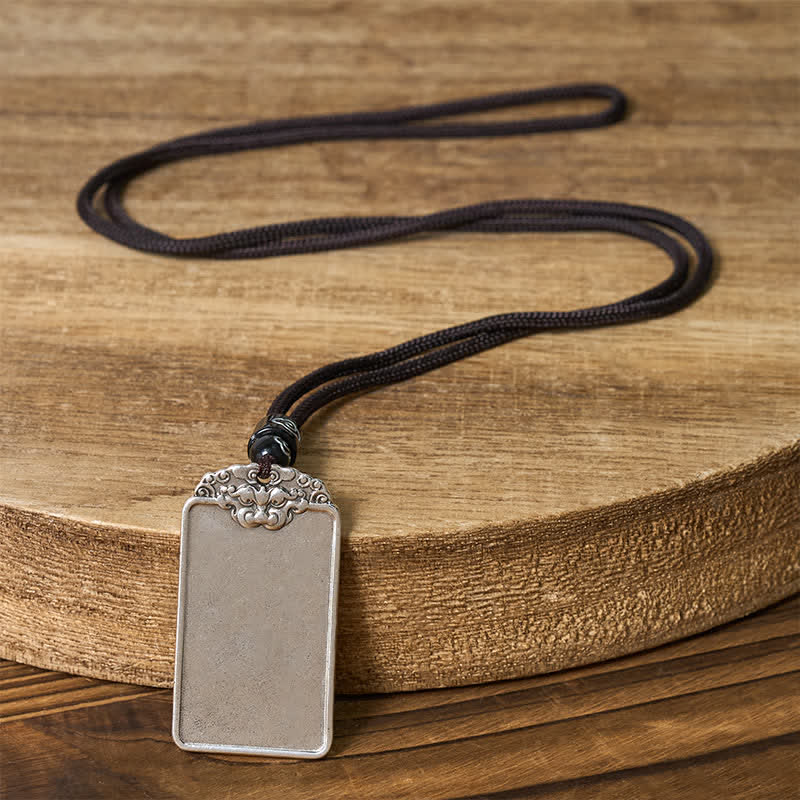 Buddha Stones Copper Animal Head Balance Peace and Tranquility Pendant Necklace